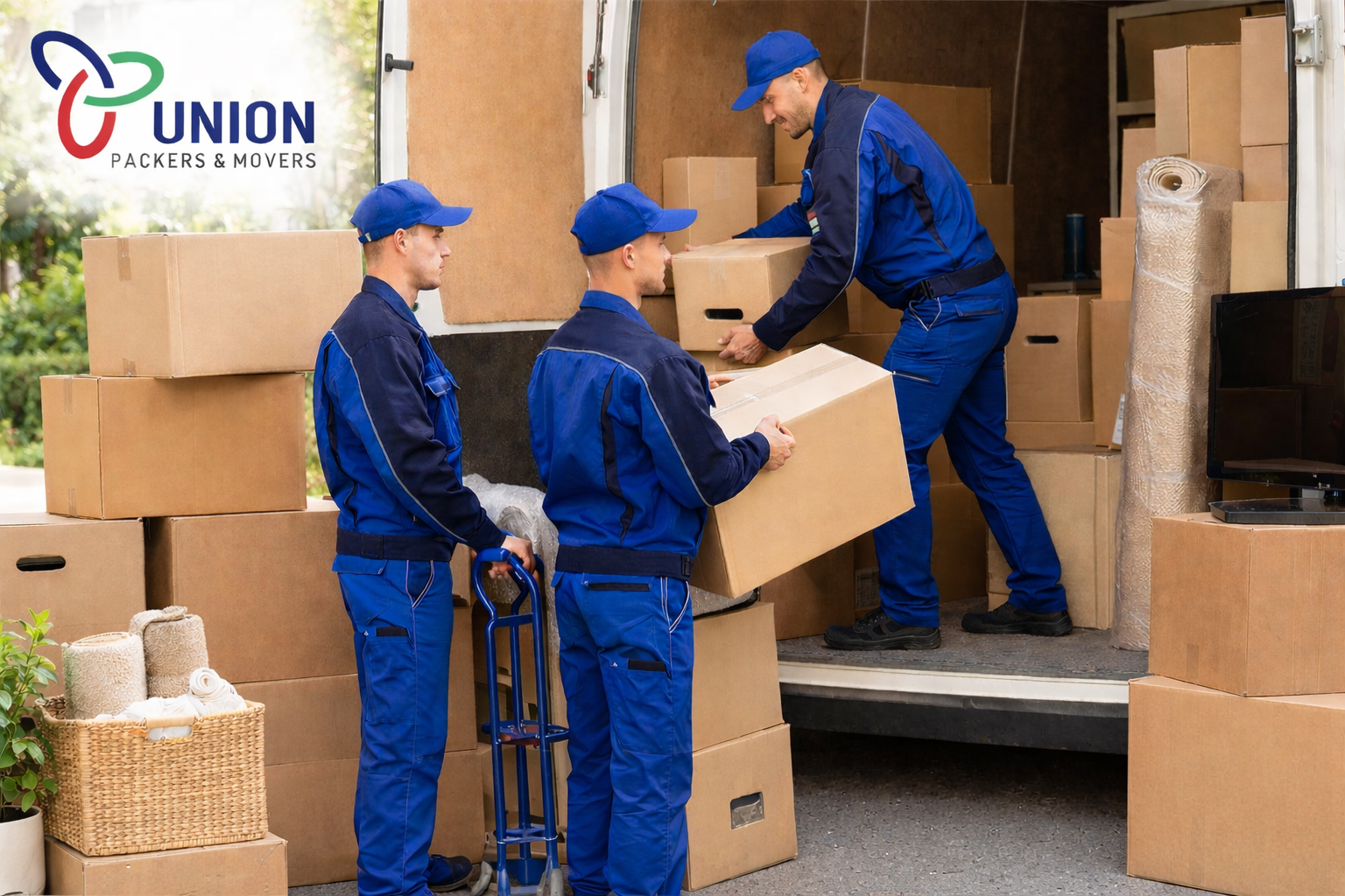 Professional packers and movers Bangalore team loading household goods into moving truck for safe home relocation service
